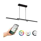 Eglo Suspension Luminaire Fraioli-Z Aluminium Noir 17W 2400lm - 827-865 Variable Blanc + RGB | IP20 - Zigbee Dimmable