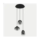 Eglo Suspension Luminaire Aguilares Acier Noir | IP20 - Convient pour 3x E27 