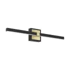 Eglo Applique Murale Peguera Aluminium Acier Noir 11W 1165lm - 830 Blanc Chaud | IP44 