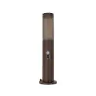 Eglo Lampadaire extérieur Helsinki Acier Inoxydable Brun | IP65 - Convient pour 1x E27 - Détecteur De Mouvement