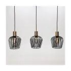 Eglo Suspension Luminaire Empoli Acier Noir | IP20 - Convient pour 3x E27 