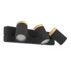 Eglo Plafonnier Consuma Noir, Brun | Convient pour 3x GU10