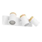 Eglo Plafonnier Consuma Blanc, Brun | Convient pour 3x GU10