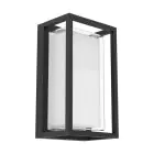 Eglo Applique Murale Genovese Aluminium Noir 10W 1050lm - 865 Lumière Du Jour | IP65 - Détecteur De Mouvement