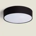 Bright Choice Plafonnier LED Rond Textile Noir | 500mm - Convient pour 3x E27 – Max 40W